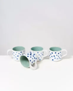 Motel a Miio Nodoa 4Er Set Tasse Mint Mit Punkten| Tassen & Becher