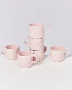 Motel a Miio Nodoa 6Er Set Tasse Rosa Gesprenkelt| Tassen & Becher Sets
