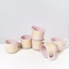 Motel a Miio Nodoa 6Er Set Tasse Rosa Gelb Gestreift| Tassen & Becher Sets