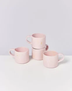 Motel a Miio Nodoa 4Er Set Tasse Rosa Gesprenkelt| Tassen & Becher