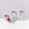 Motel a Miio Nodoa 6Er Set Tasse Rosa Mit Punkten| Tassen & Becher