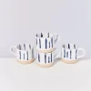 Motel a Miio Nodoa 4Er Set Tasse Weis Blau| 4 Teilige Sets