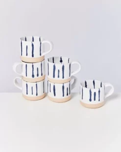 Motel a Miio Nodoa 6Er Set Tasse Weis Blau| Tassen & Becher Sets