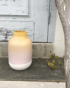 Motel a Miio Nuno Vase L Gelb Rosa Gesprenkelt| Nuno L