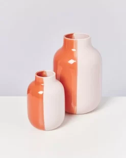 Motel a Miio Nuno Vase L Half Coral Rose| Nuno L
