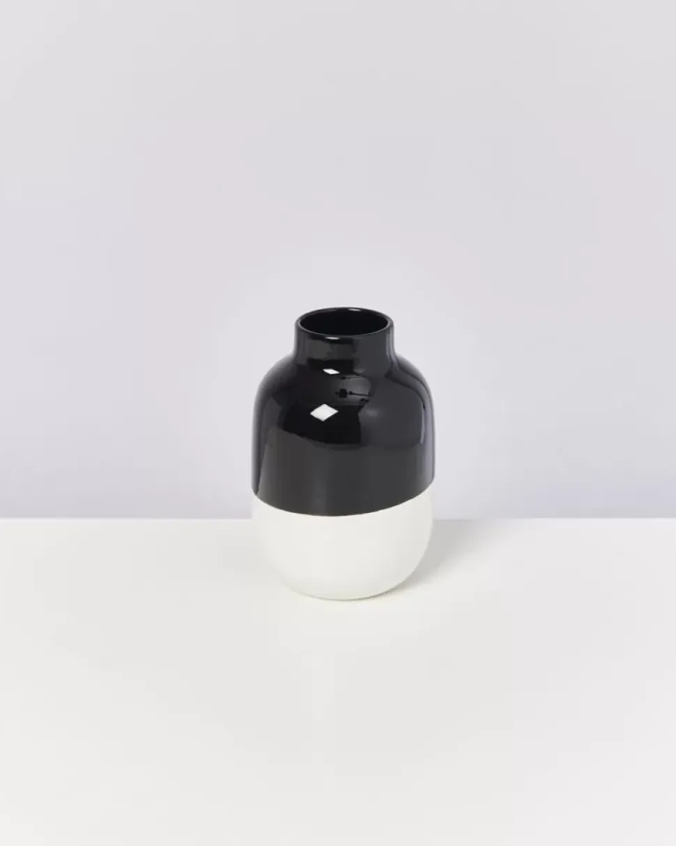 Motel a Miio Nuno Vase M Schwarz Weis| Vasen