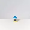 Motel a Miio Nuno Vase S Schwarz-Weis Gestreift Mit Blau| Vasen