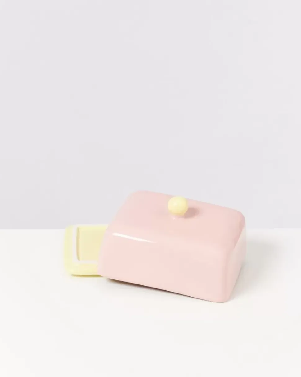 Motel a Miio Seia Butterdose Rosa Gelb| Butterdosen