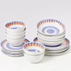 Motel a Miio Verao Blau Orange - 24 Teiliges Set| Geschirr Sets