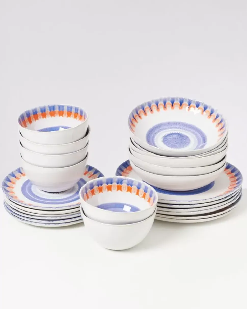 Motel a Miio Verao Blau Orange - 24 Teiliges Set| Geschirr Sets
