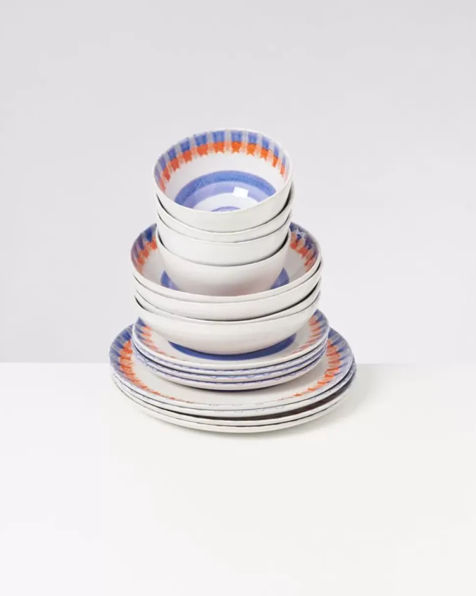 Motel a Miio Verao Blau Orange - 16 Teiliges Set| Geschirr Sets