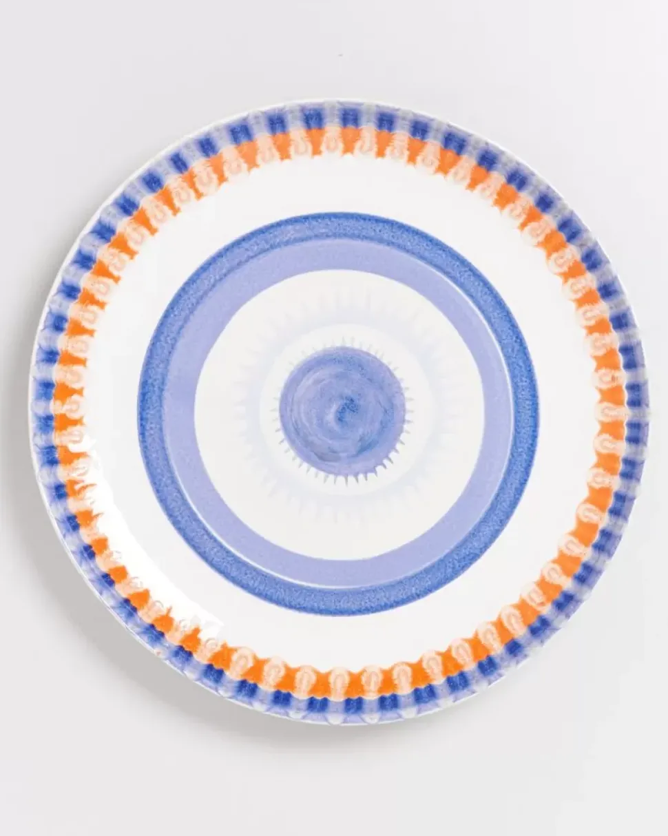 Motel a Miio Verao Servierplatte Xl Rund Blau Orange| Servierplatten