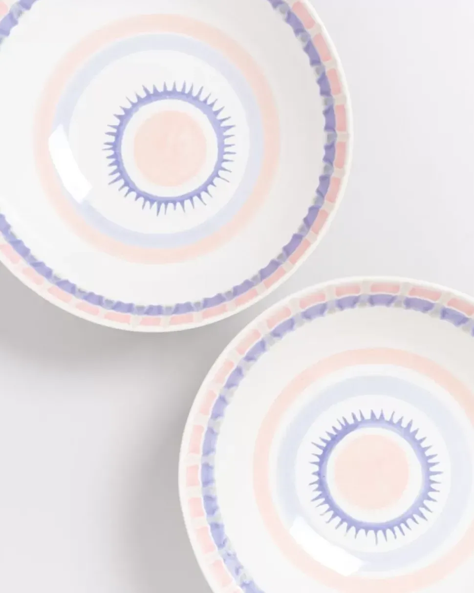 Motel a Miio Verao Servierschale Gros Flach Rosa Blau| Servierschalen