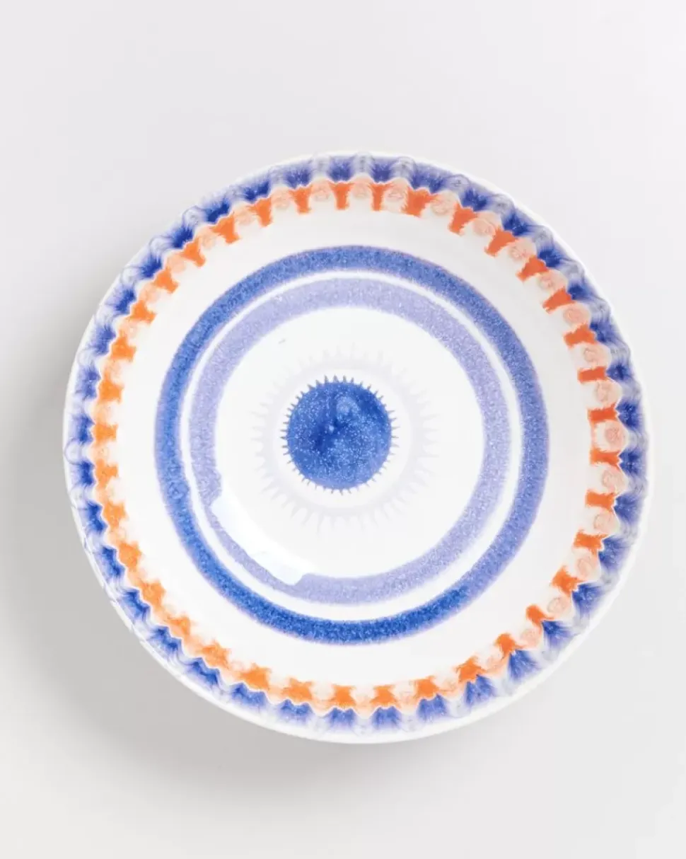 Motel a Miio Verao Servierschale Gros Flach Blau Orange| Servierschalen