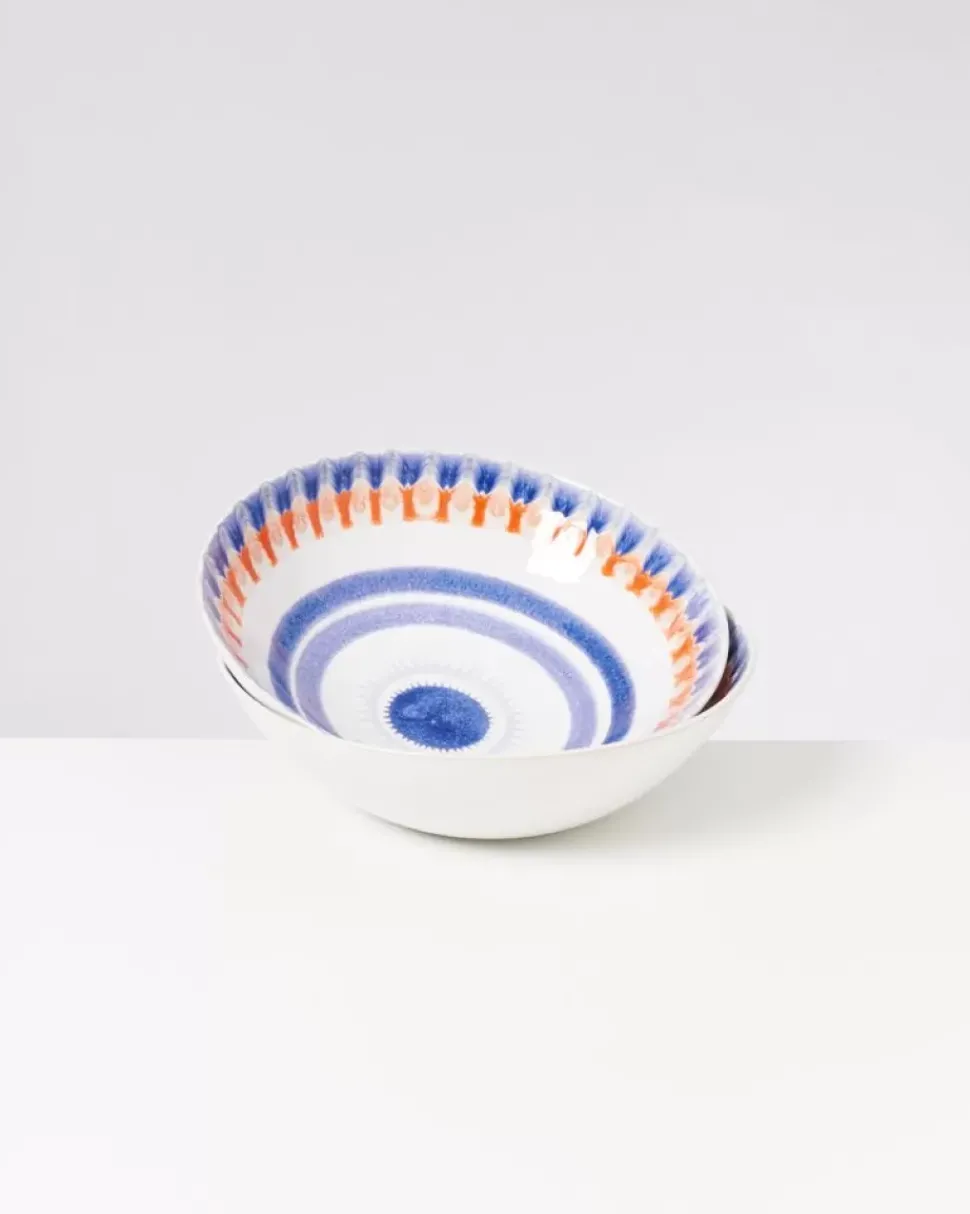 Motel a Miio Verao Servierschale Gros Flach Blau Orange| Servierschalen